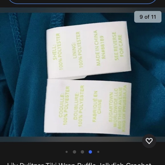 Lily Pulitzer Tiki Wrap Ruffle Crochet Romper Sz S - Picture 8 of 8